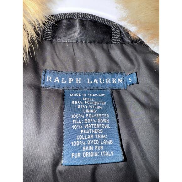 Ralph Lauren Down Vest Fur Trim Womens - size Small - Picture 5 of 10